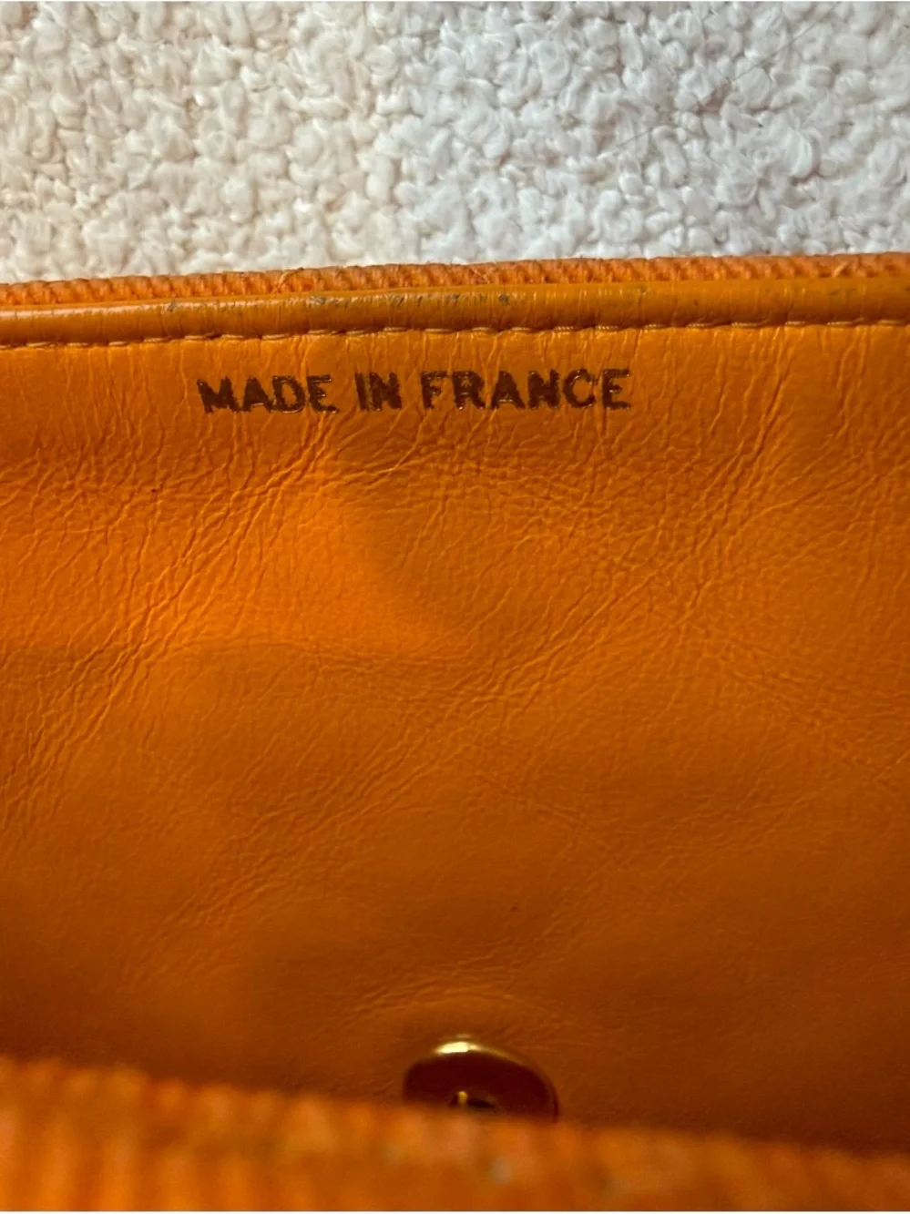 CHANEL Vintage Orange Denim Timeless Classic Medium Flap with 24K Gold Hardware - Picture 9 of 12